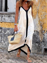 Midikleid mit Strumpfhaltern und Farbblockdesign